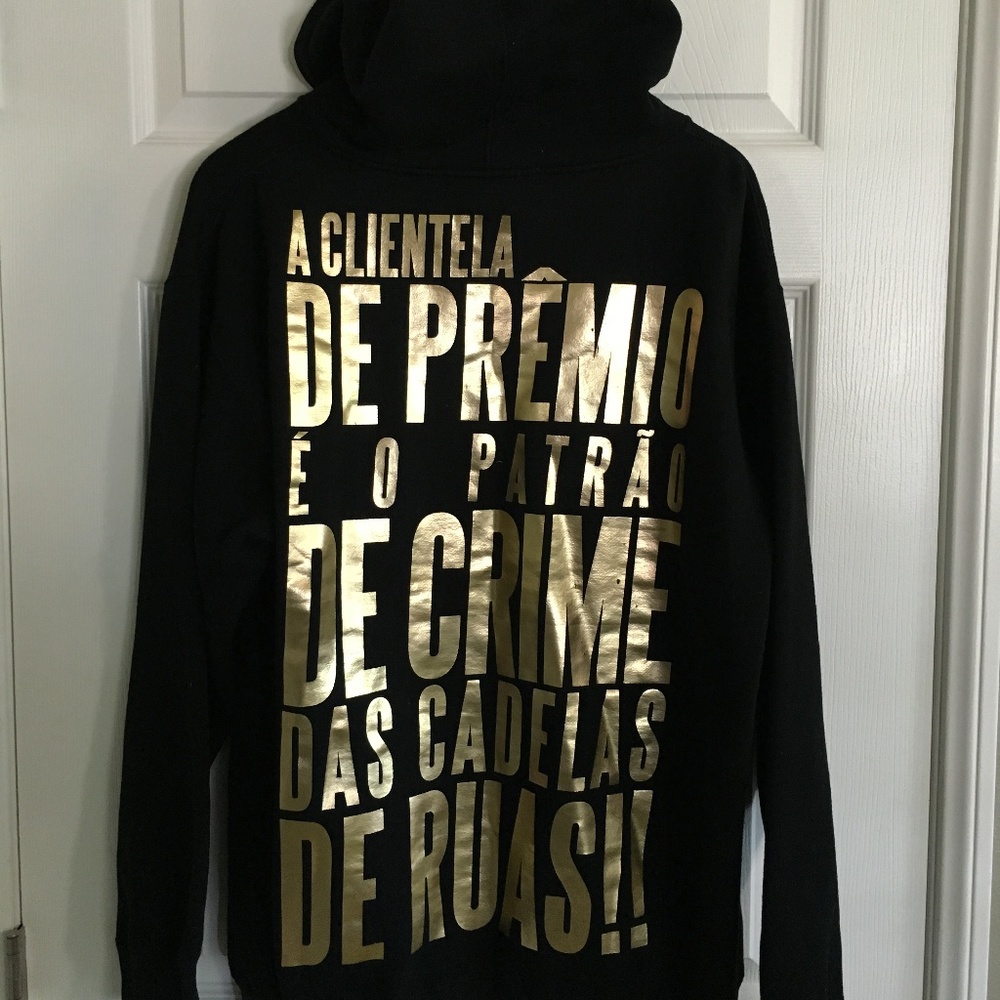 Premium Label Bullet Gold Foil Zip-up Hoodie
